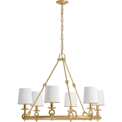 Kohler Lighting Terret 6 Light 36" Wide Taper Candle Ring Chandelier