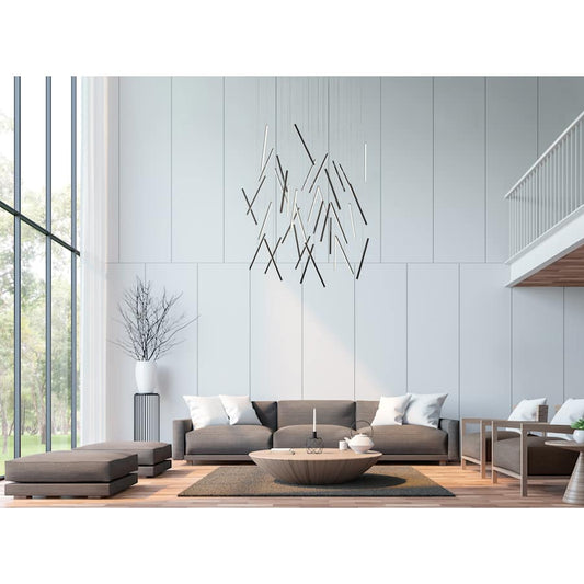 Kuzco Lighting Chute 50" Wide 3000K LED Abstract Multi Light Pendant