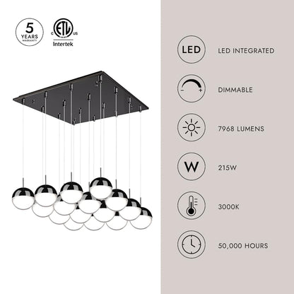 Kuzco Lighting Pluto 20" Wide Globe Chandelier