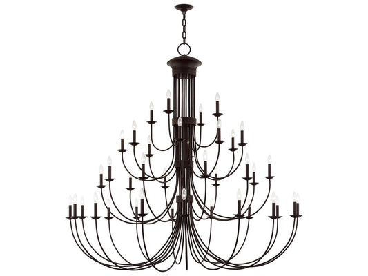 Livex Lighting 38-Light Estate Tiered Chandelier in Bronze