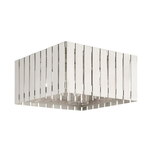 Livex Lighting Greenwich 4 Light 13" Wide Flush Mount Outdoor Ceiling Fixture