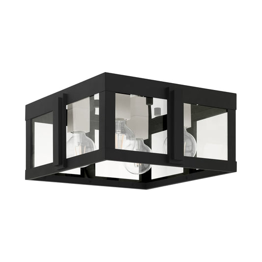 Livex Lighting Lexington 4 Light 16" Wide Outdoor Flush Mount Square Ceiling Fixture