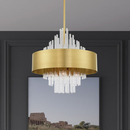 Livex Lighting Orenburg 8 Light 21" Wide Crystal Drum Chandelier