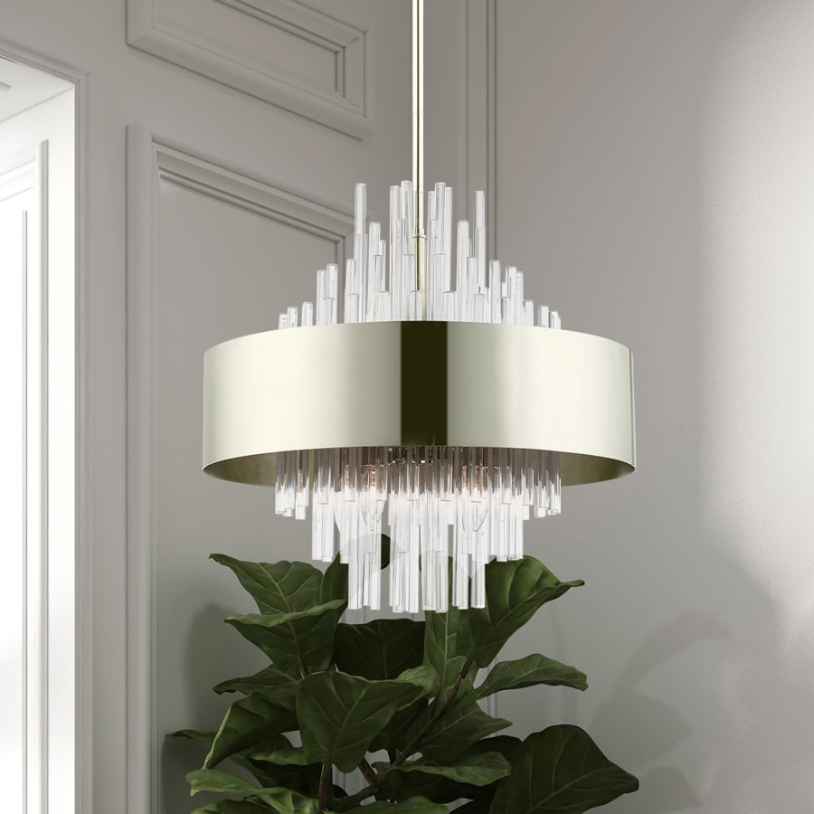 Livex Lighting Orenburg 8 Light 21" Wide Crystal Drum Chandelier