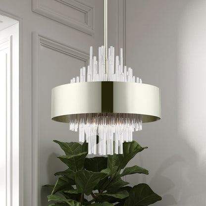 Livex Lighting Orenburg 8 Light 21" Wide Crystal Drum Chandelier