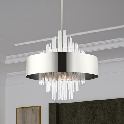 Livex Lighting Orenburg 10 Light 26" Wide Crystal Drum Chandelier