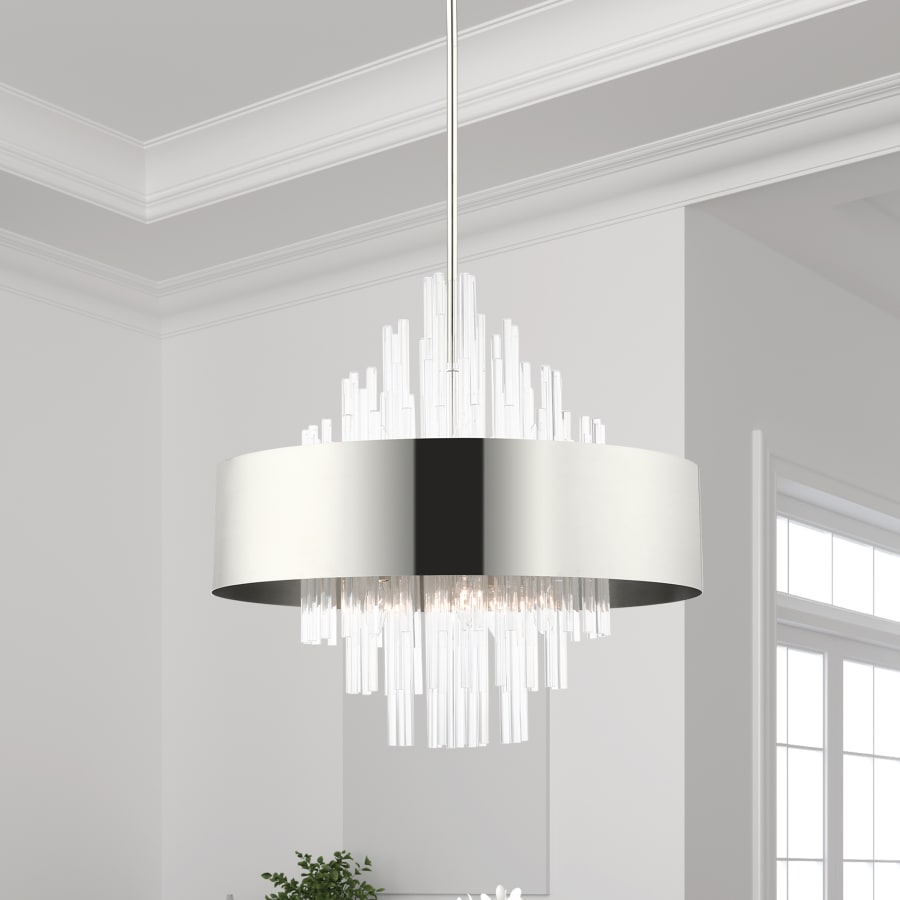 Livex Lighting Orenburg 10 Light 26" Wide Crystal Drum Chandelier