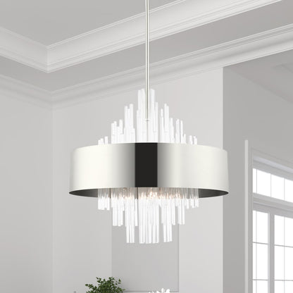 Livex Lighting Orenburg 10 Light 26" Wide Crystal Drum Chandelier