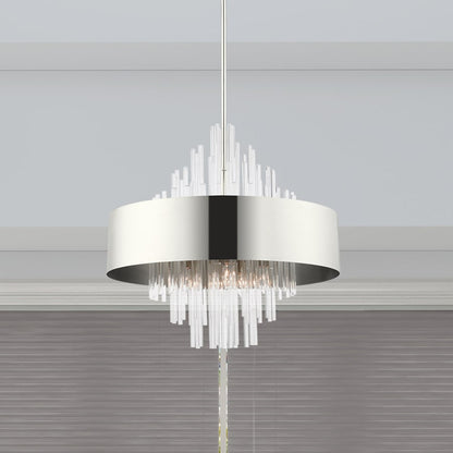Livex Lighting Orenburg 10 Light 26" Wide Crystal Drum Chandelier