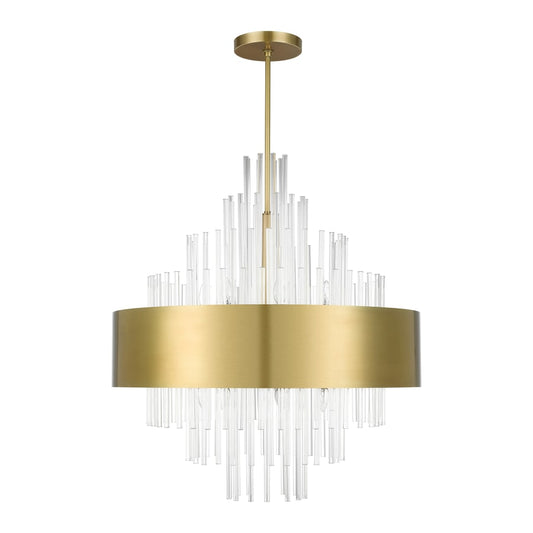 Livex Lighting Orenburg 14 Light 35" Wide Crystal Waterfall Chandelier