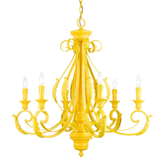 Livex Lighting Valencia 6 Light 35" Wide Taper Candle Style Chandelier
