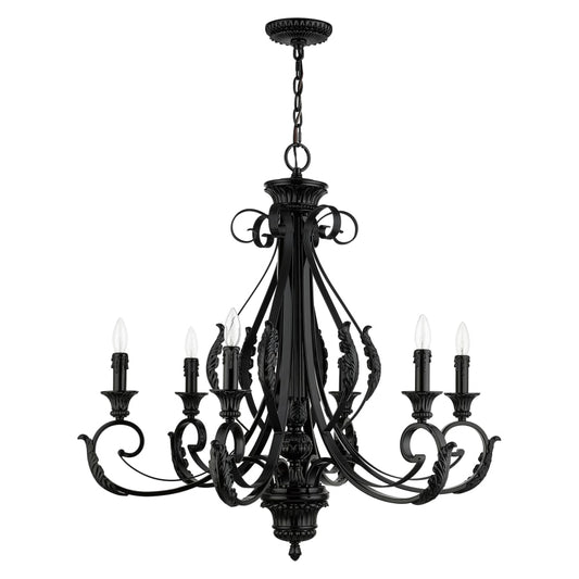 Livex Lighting Valencia 6 Light 35" Wide Taper Candle Style Chandelier