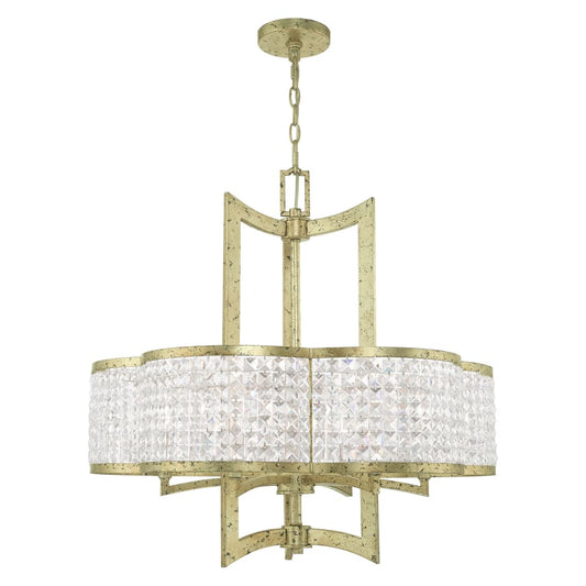 Livex Lighting Grammercy 6 Light 26" Wide Single Chandelier with Clear Crystal Diffusers
