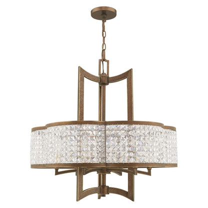 Livex Lighting Grammercy 6 Light 26" Wide Single Chandelier with Clear Crystal Diffusers