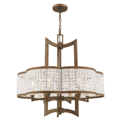 Livex Lighting Grammercy 6 Light 26" Wide Single Chandelier with Clear Crystal Diffusers