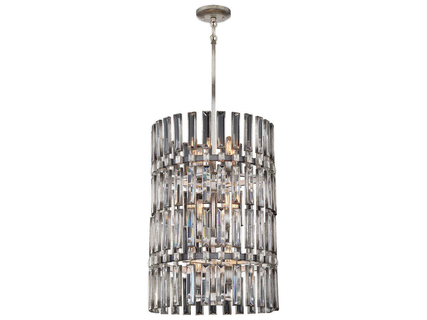 Metropolitan Belle Aurore 12-Light Shadow Silver Leaf Crystal Chandelier