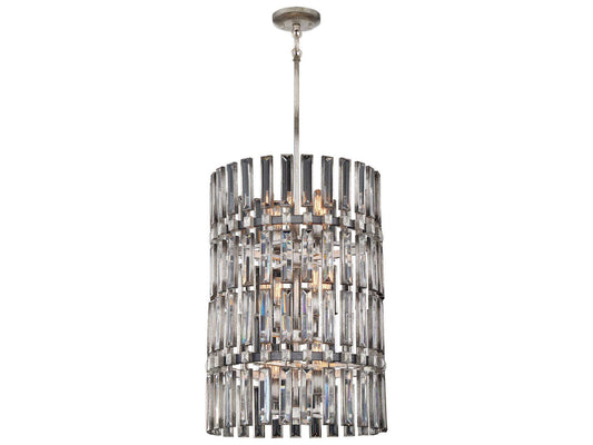 Metropolitan Belle Aurore 12-Light Shadow Silver Leaf Crystal Chandelier