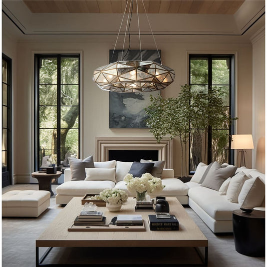 Metropolitan Geo-Gem 8 Light 36" Wide Ring Chandelier