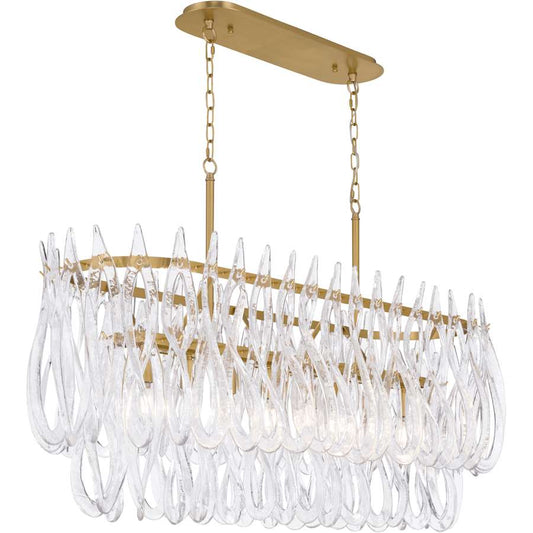 Metropolitan Glassara 8 Light 48" Wide Linear Chandelier