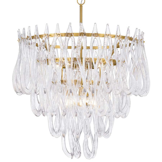 Metropolitan Glassara 10 Light 32" Wide Waterfall Chandelier