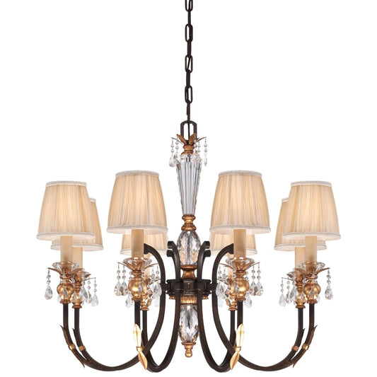 Metropolitan 8 Light 1 Tier Candle Style Crystal Chandelier from the Bella Cristallo Collection