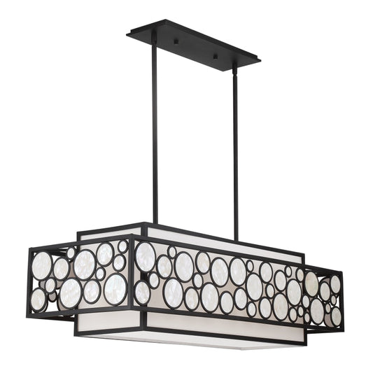 Metropolitan Mosaic 4 Light 42" Wide Linear Chandelier