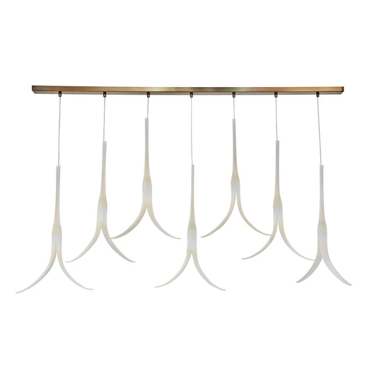 Metropolitan Featherly 7 Light 53" Wide Linear Chandelier