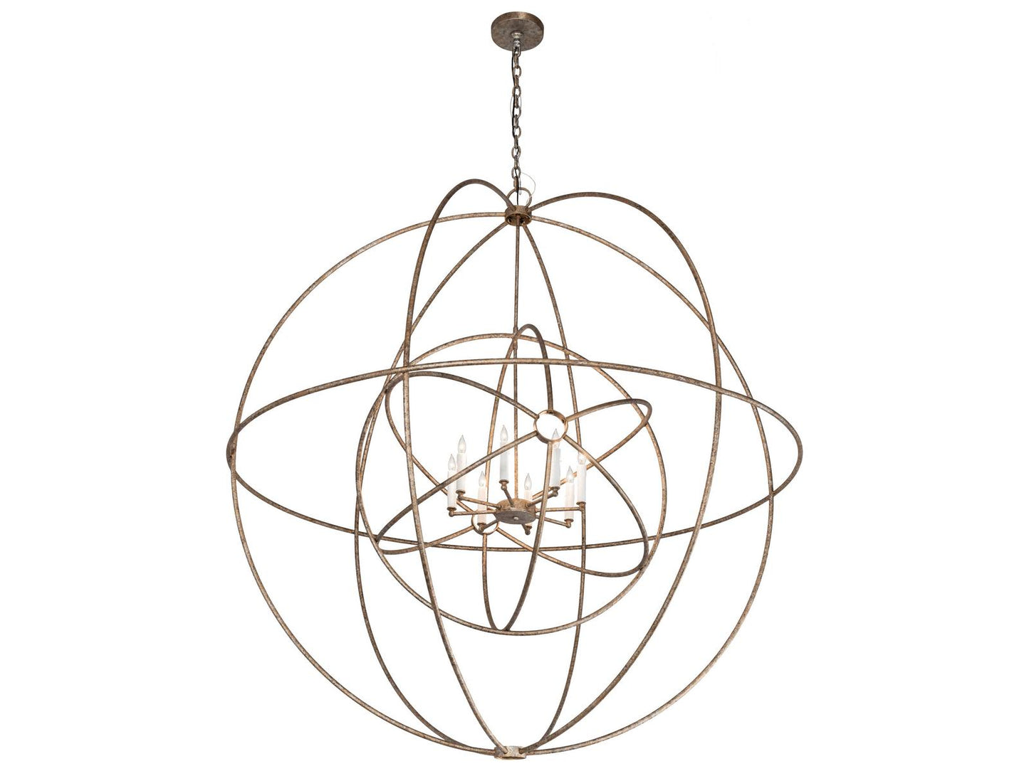 Meyda Atom Enerjisi 8-Light Geometric Chandelier in Grey