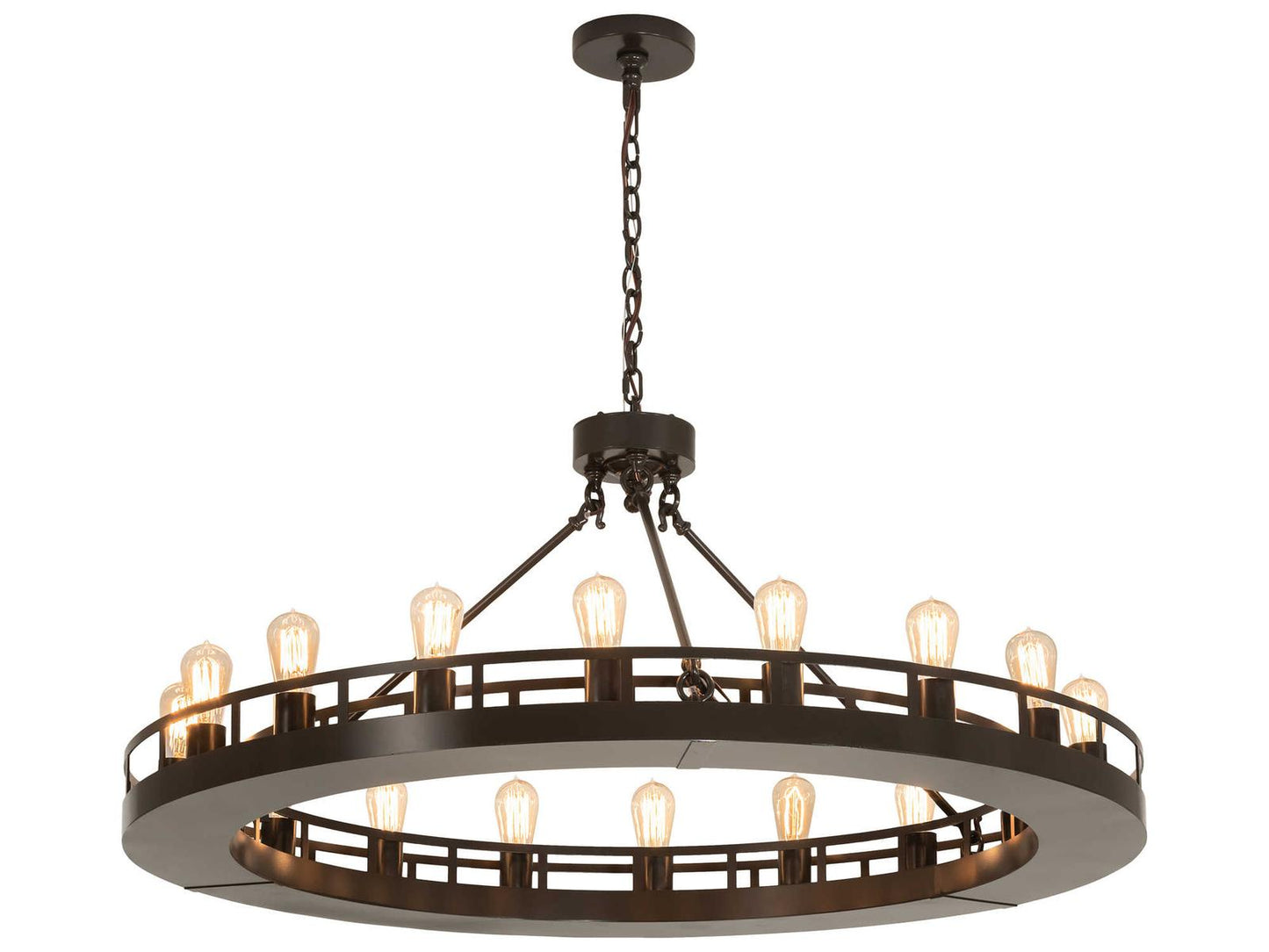 Meyda Barbury 18-Light Round Chandelier in Timeless Bronze