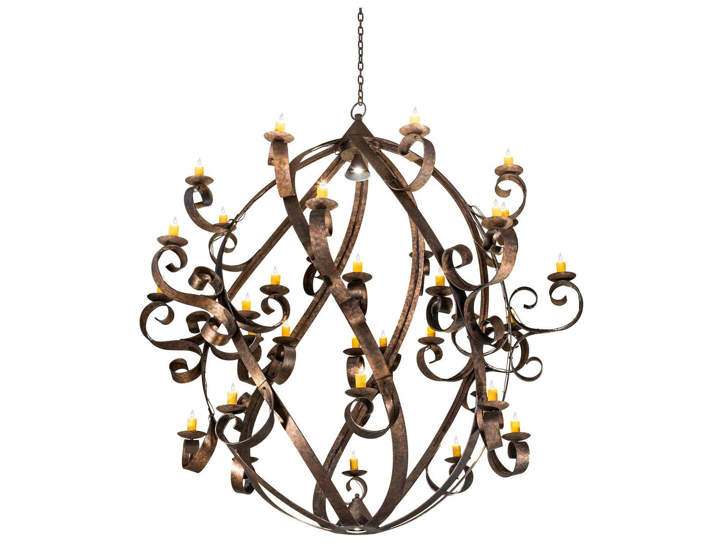 Meyda Caliope 32-Light LED Chandelier in Rococco Custom Brown Finish