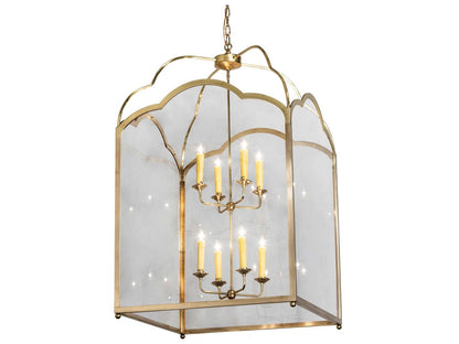 Meyda Claudette 8-Light Tiered Chandelier in Raw Brass with Crystal Idalight