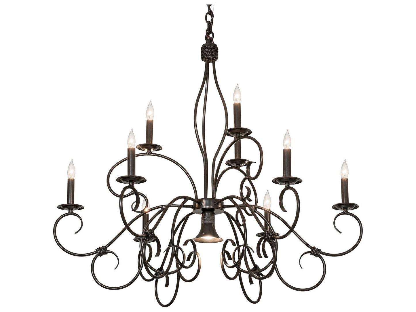 Meyda Grace 10-Light Candelabra Chandelier in Timeless Bronze
