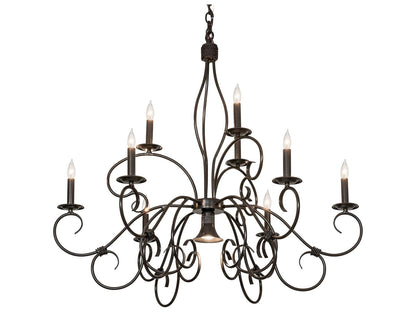 Meyda Grace 10-Light Candelabra Chandelier in Timeless Bronze