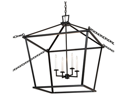 Meyda Kitzi 4-Light Black White Candelabra Chandelier