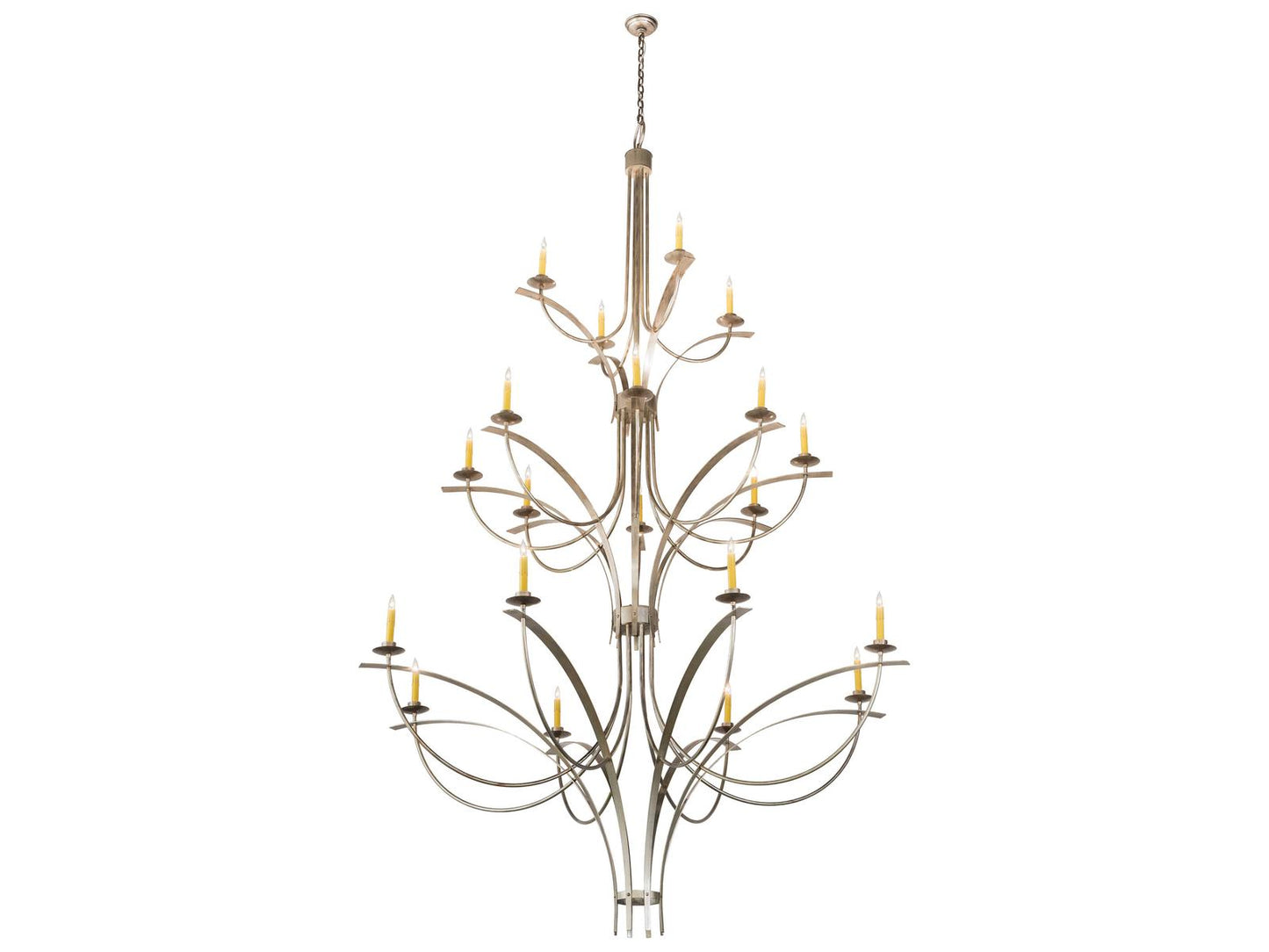 Meyda Tiffany 20-Light Corfe Tiered Chandelier in Champagne Toast Finish