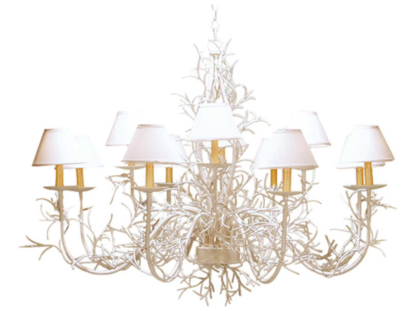 Meyda 12-Light Twig Empire Chandelier in Chrome Finish