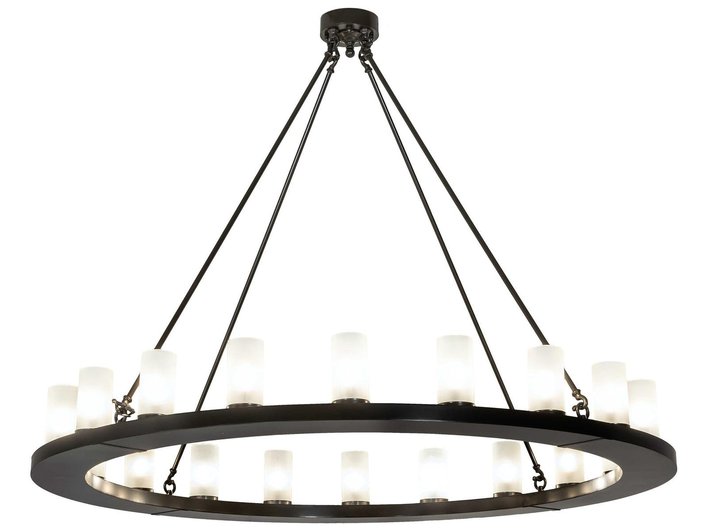 Meyda Loxley 20-Light Timeless Bronze Glass LED Round Chandelier