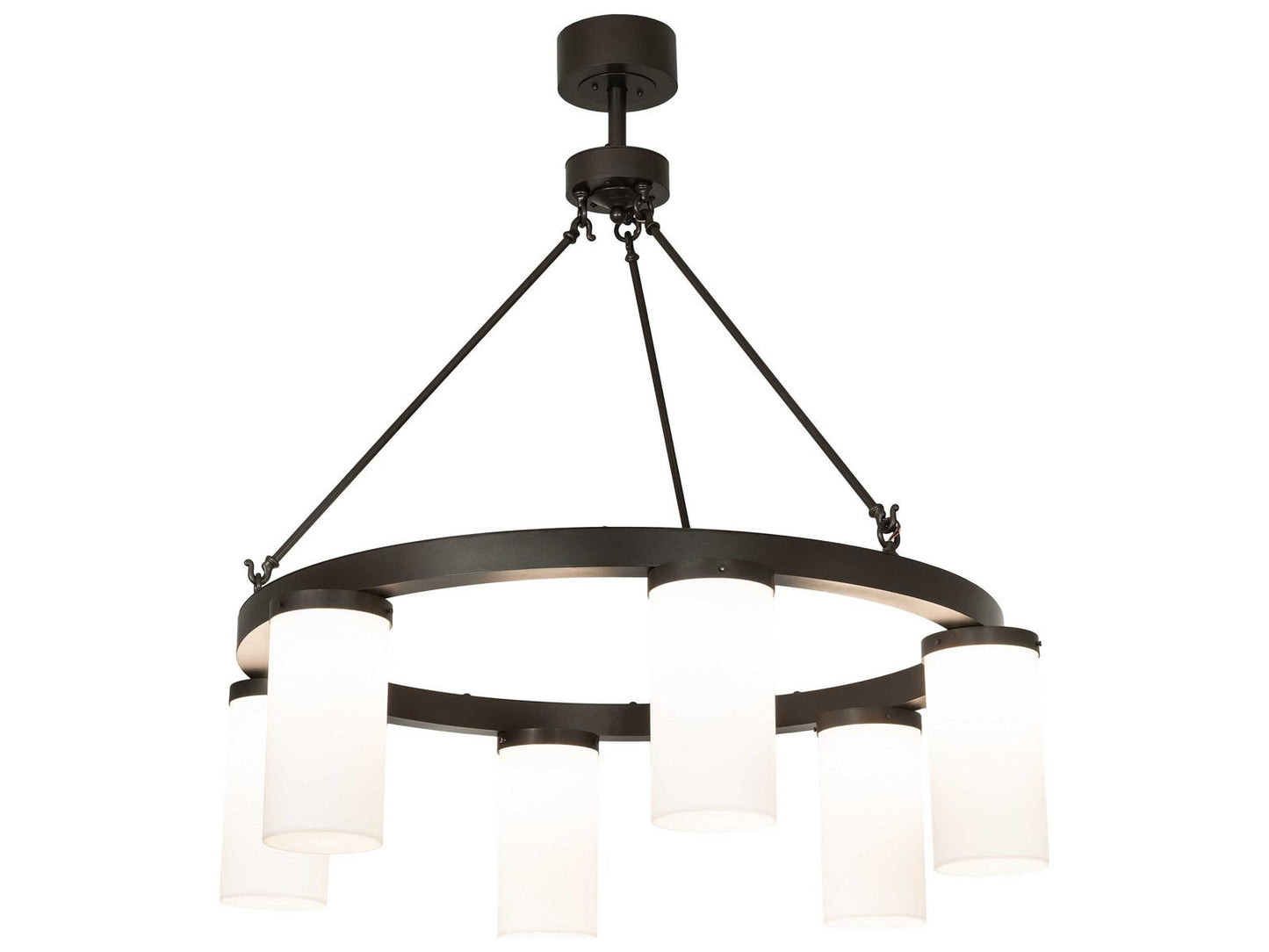 Meyda Loxley 6-Light Chandelier in Bronze with Statuario Idalight Diffusers