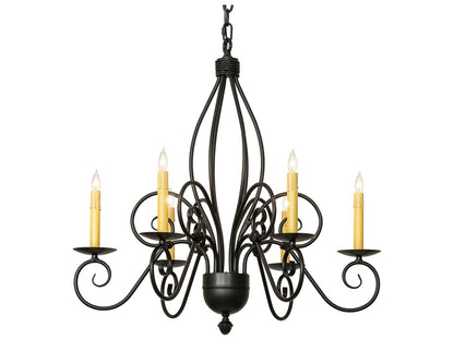 Meyda Squire 6-Light Blackwash Candelabra Chandelier