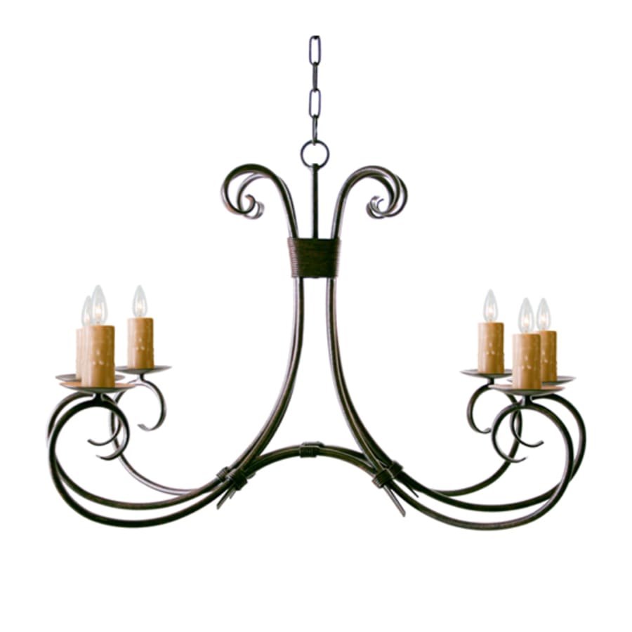 Meyda Tiffany Elon 6 Light 19" Wide Taper Candle Style Chandelier