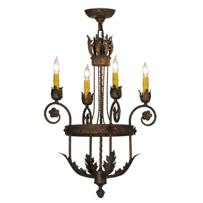 Meyda Tiffany Antonia 4 Light 18" Wide Taper Candle Style Chandelier