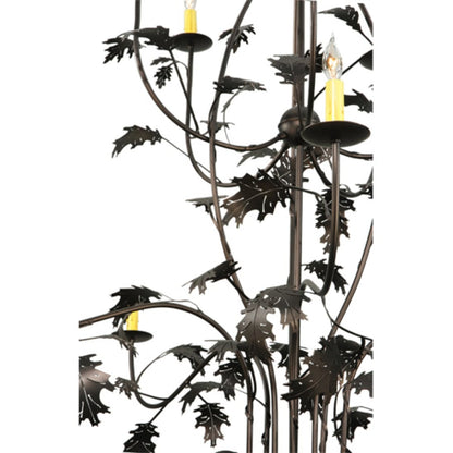 Meyda Tiffany Oak Leaf 15 Light 72" Wide Taper Candle Style Chandelier