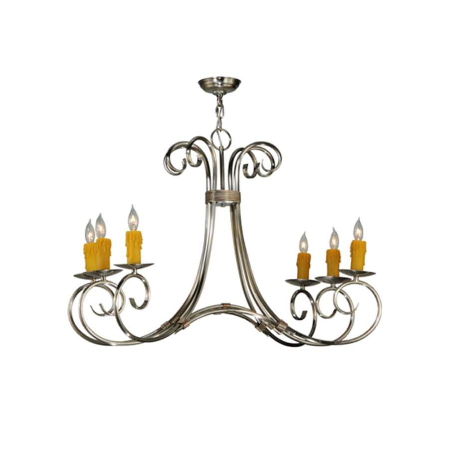 Meyda Tiffany Elon 6 Light 35" Wide Taper Candle Style Chandelier