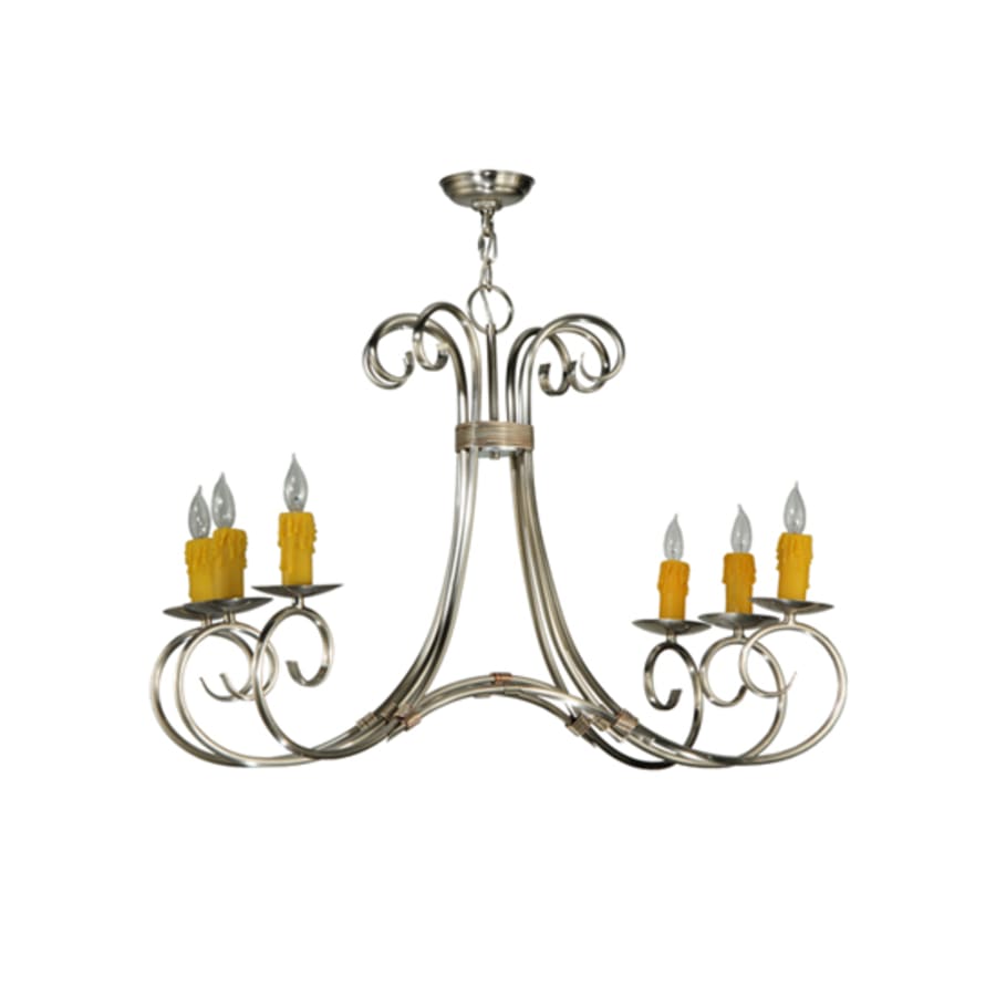 Meyda Tiffany Elon 6 Light 35" Wide Taper Candle Style Chandelier