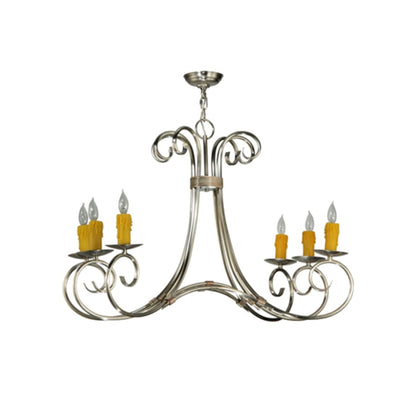 Meyda Tiffany Elon 6 Light 35" Wide Taper Candle Style Chandelier