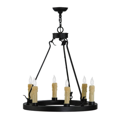 Meyda Tiffany Deina 6 Light 24" Wide Taper Candle Ring Chandelier