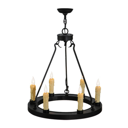 Meyda Tiffany Deina 6 Light 24" Wide Taper Candle Ring Chandelier