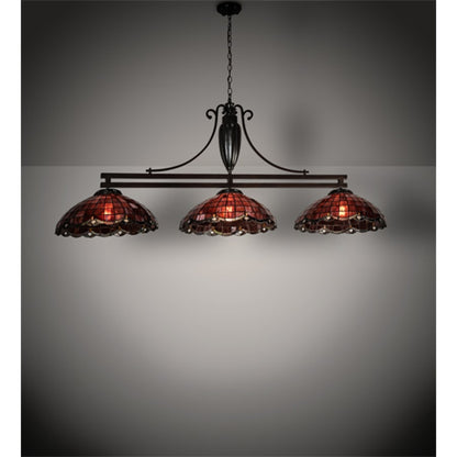 Meyda Tiffany Elan 3 Light 86" Wide Linear Pendant