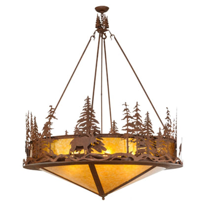 Meyda Tiffany Moose at Dusk 6 Light 54" Wide Pendant