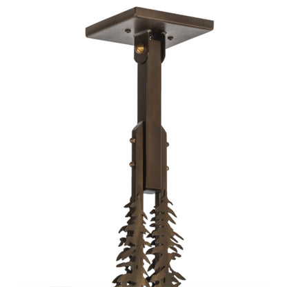 Meyda Tiffany Aspen Leaf 3 Light 30" Wide Linear Pendant